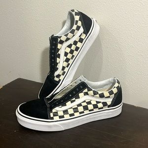 Checkered Old Skool Vans black/white/off-white